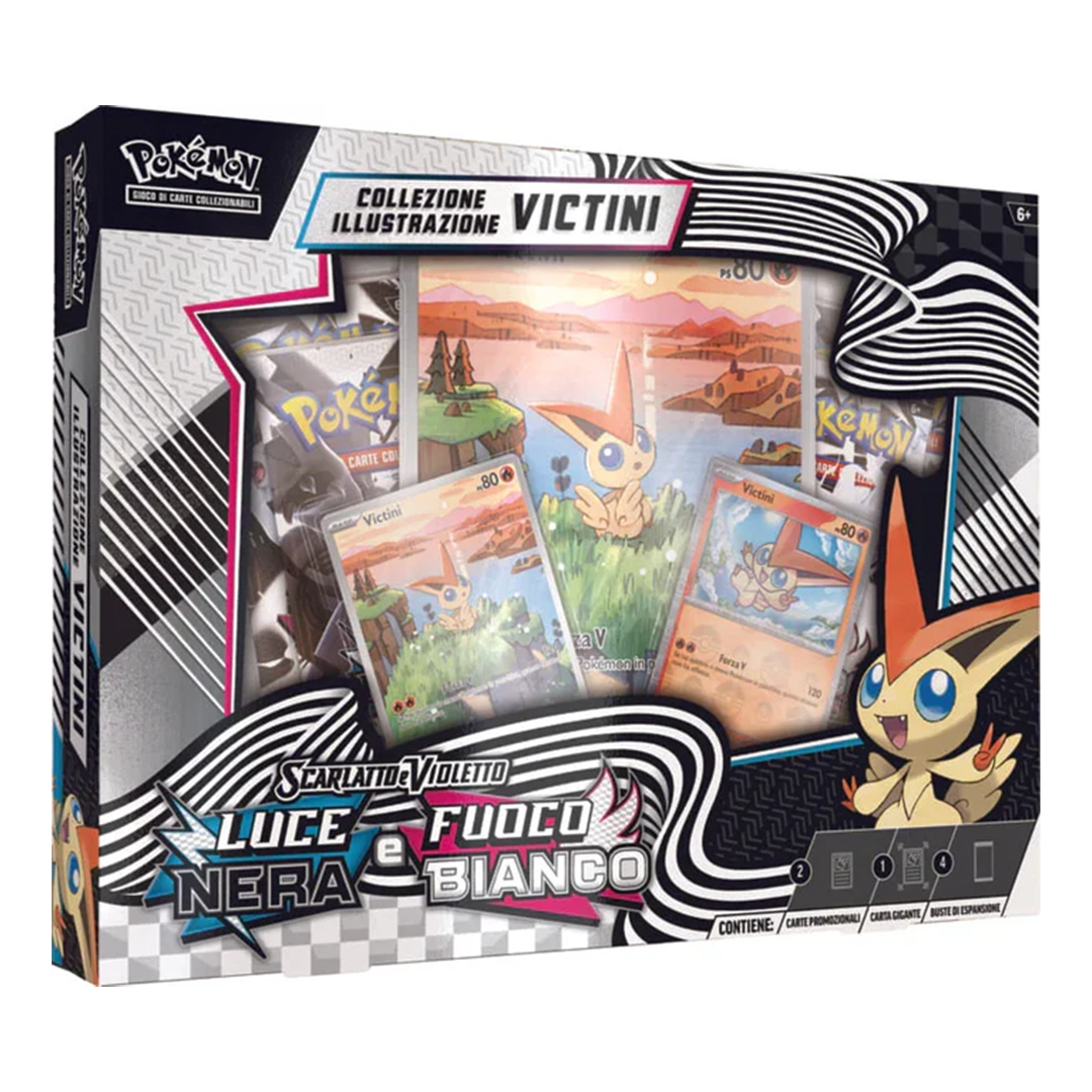 Collezione illustrazione Victini Luce Nera e Fuoco Bianco (IT)
