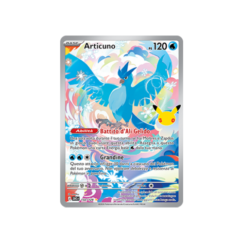 Articuno 30C 30th Celebration1 32/128 Illustration Rare