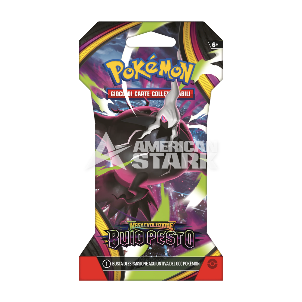 Busta Pokémon Megaevoluzione Buio Pesto Paper Sleeve – 10 Carte (IT)