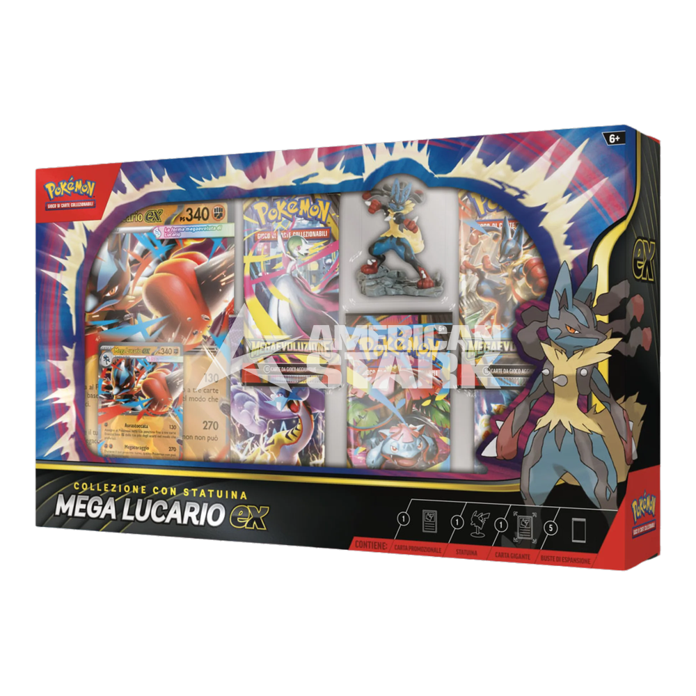 Collezione con Statuina Pokémon Mega Lucario-ex (IT)