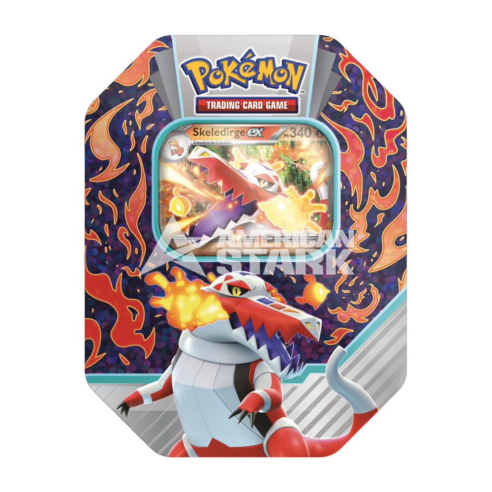Tin Pokémon Partner di Paldea Skeledirge-ex – 5 Buste (IT)