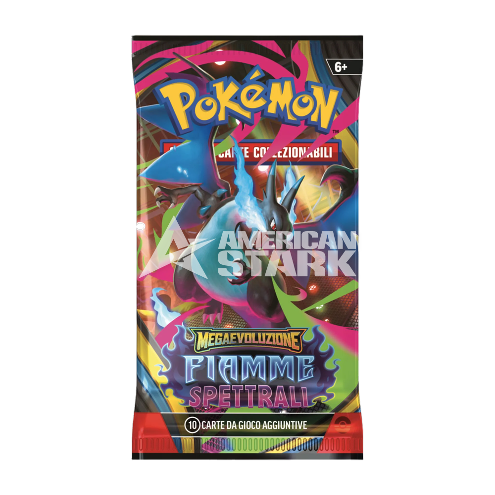 Busta Pokémon Megaevoluzione Fiamme Spettrali – 10 Carte (IT)