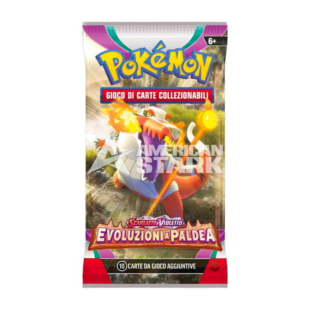 Busta Pokémon Scarlatto e Violetto Evoluzioni a Paldea – 10 Carte (IT)